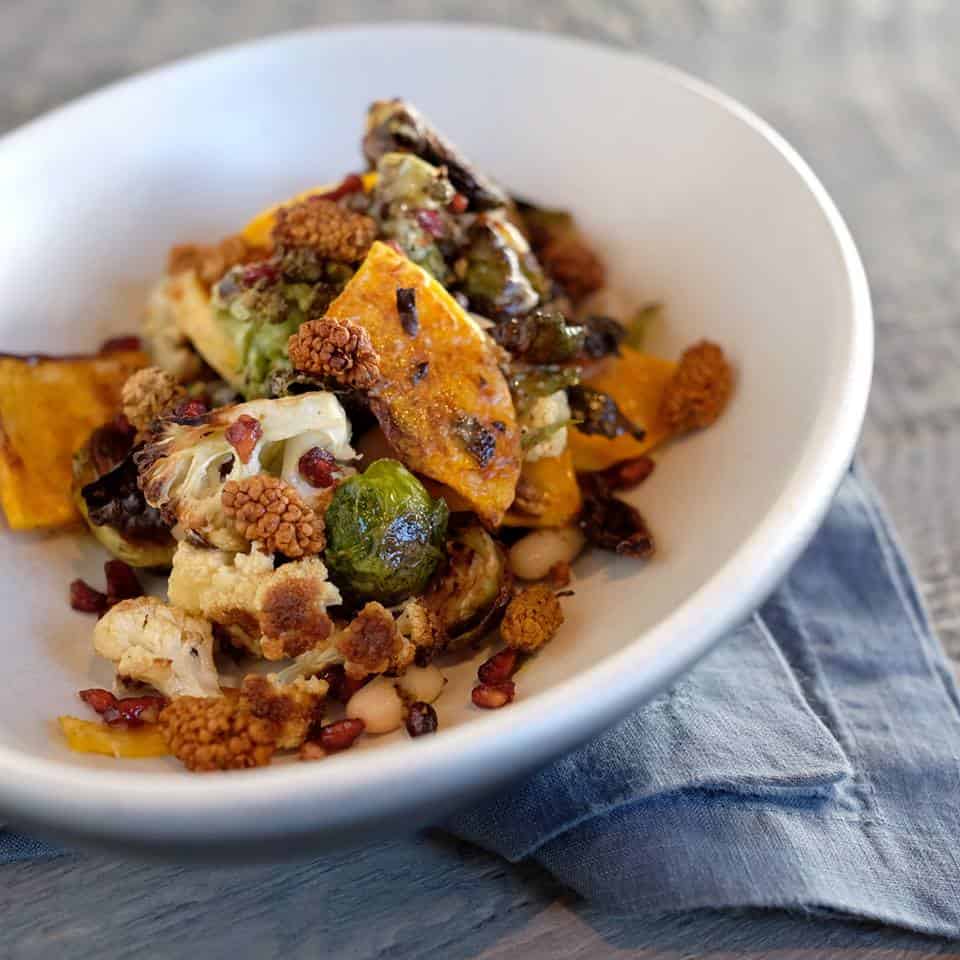 Harvest Salad - True Food Kitchen #whole30 #whole30meals #mulberries #squash #antiaging