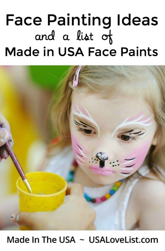 Face Painting Ideas with Made in USA Face Paints #usalovelisted #halloween #facepainting #partyideas 