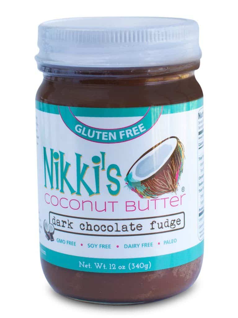 Vegan Nutella Alternatives: Nikki's Coconut Butter Dark Chocolate Fudge #Dairyfree, #Glutenfree, #NutFree #Vegan #paleo #usalovelisted