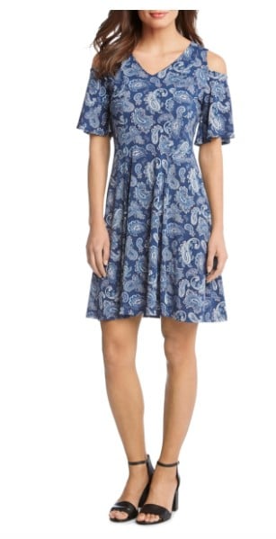 Preppy Style: Karen Kane paisley dress #usalovelsited 