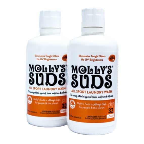 The Best Non-Toxic Sports Laundry Detergent - Made in the USA - Molly's Sud's All Sport Laundry Wash - Certified Vegan and Not Tested on Animals #vegan #usalovelisted #workout #gym