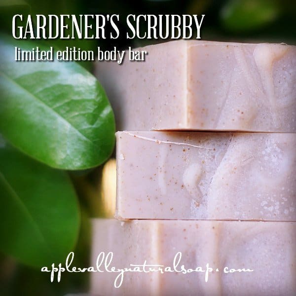 Apple Valley Natural Soap - American Made, Non-Toxic Gardener's Scrubby Citrus Basil Body Soap - 15% off with code USALOVE