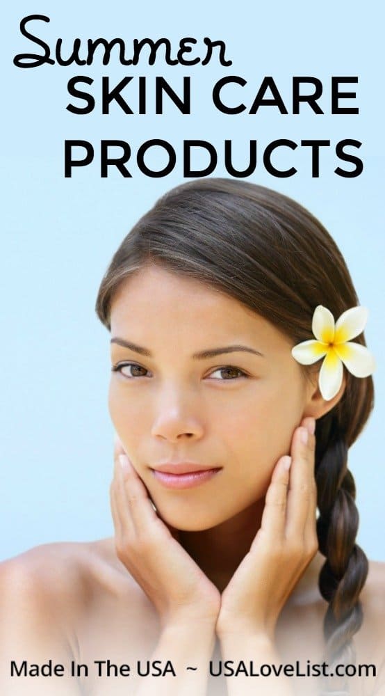 Summer skin care products: Made in the USA