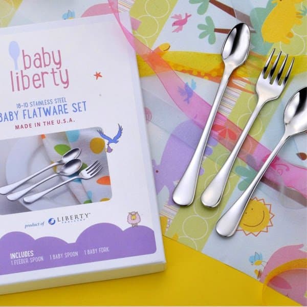 Gifts for Under $30: Liberty Tabletop Baby Liberty silverware #madeinUSA #usalovelisted #babygifts