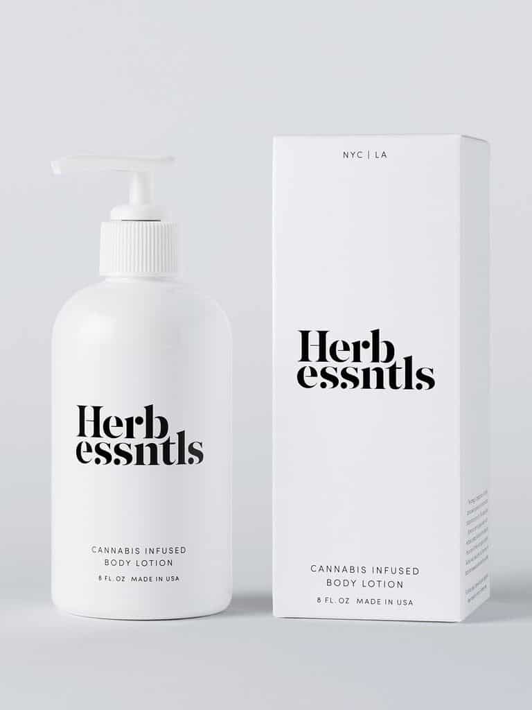 Herb essentls Body Lotion Infused with Cannabis Seed Oil - Made in USA with Organic Ingredients 