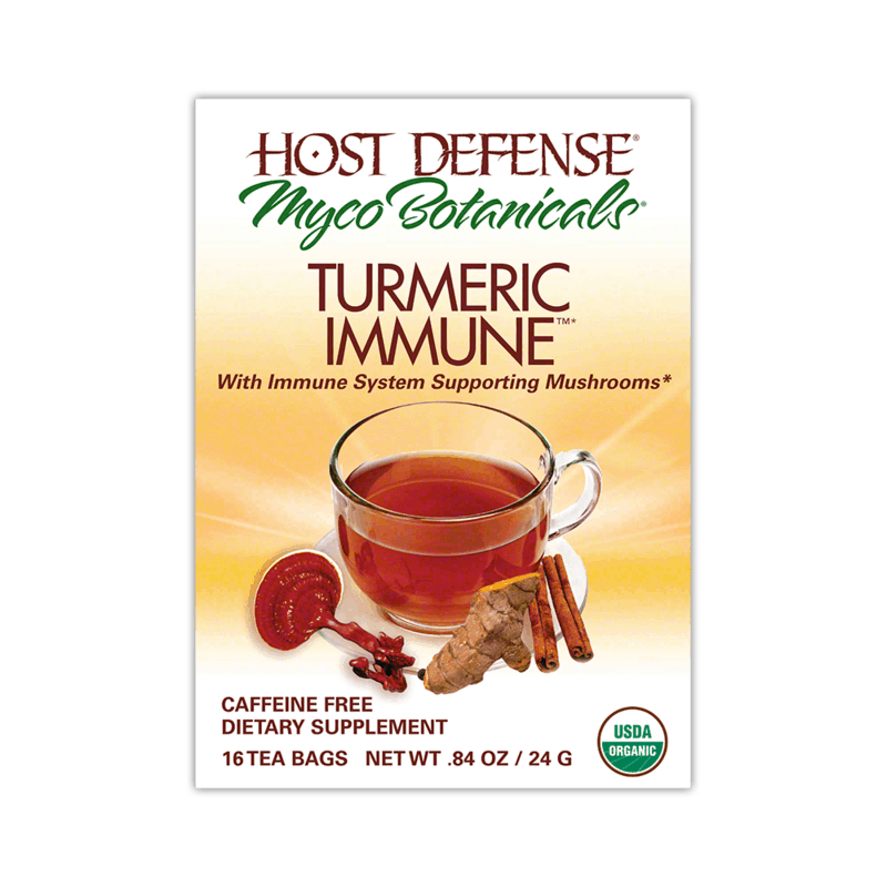 Medicinal Mushroom Products: Host Defense Myco Botanicals Tumeric Immune Tea - Medicinal Mushroom Tea - Immune System Supporting Mushrooms #usalovelisted #medicinal #mushrooms