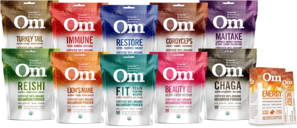 Medicinal Mushroom Products: Om Mushroom Nutrition - Mushroom Coffee and Energy Supplements Harvested in USA #usalovelisted #medicinal #mushrooms