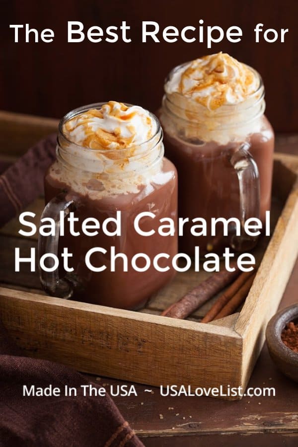 Salted Caramel Hot Chocolate Recipe #hotchocolate #caramel #recipe