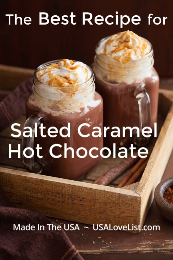 Salted Caramel Hot Chocolate Recipe #hotchocolate #caramel #recipe 