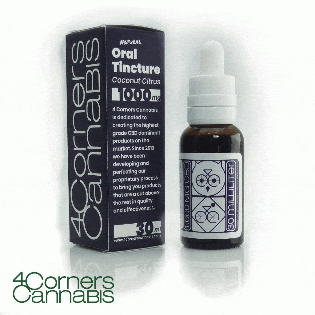 American Made CBD products: 4Corners Cannabis CBD Oil Tincture - 1000mg of CBD per 30 ml - Made in USA #usalovelisted #cbd #cannabis
