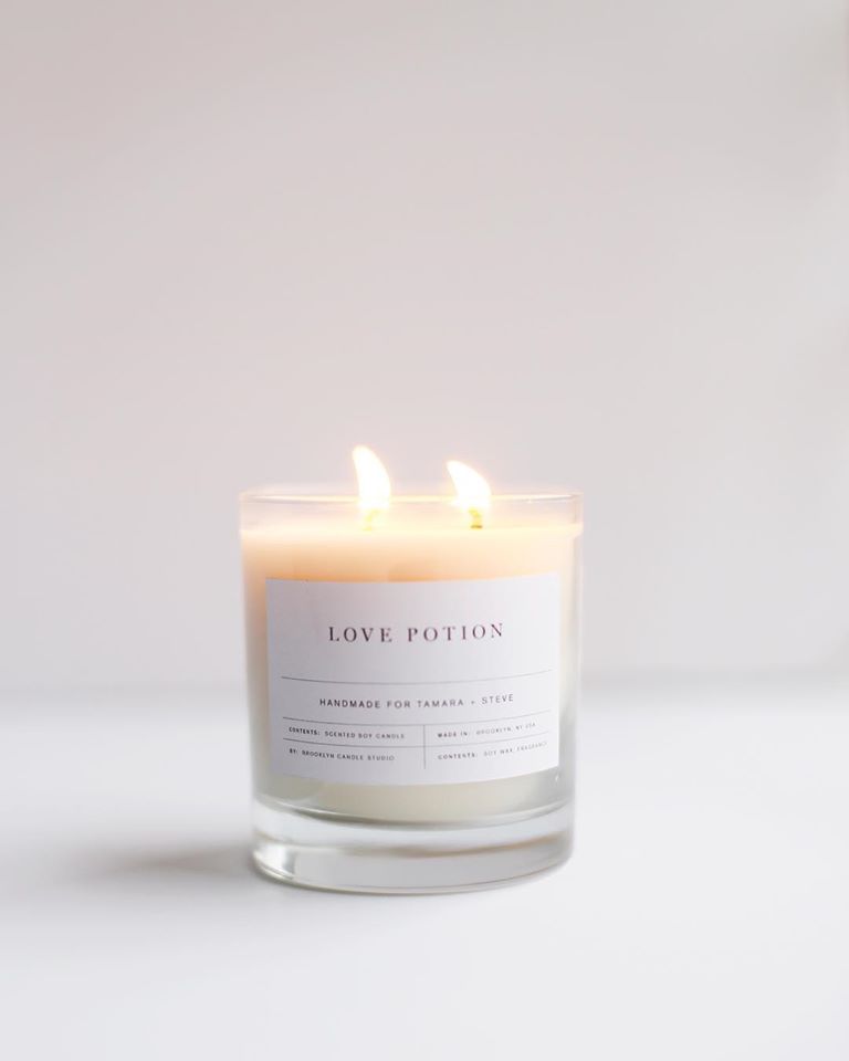 American Made Soy Candles from Brooklyn Candle Studio - Love Potion.