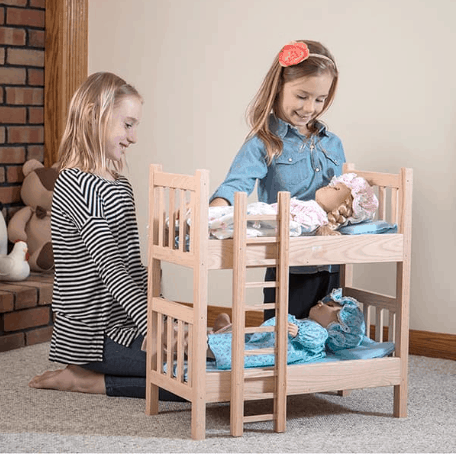 Gifts for Kids: Lehman's Amish crafted wooden doll furniture, doll clothing, and doll bedding. Perfect for American Girl Dolls #usalovelisted #madeinUSA 