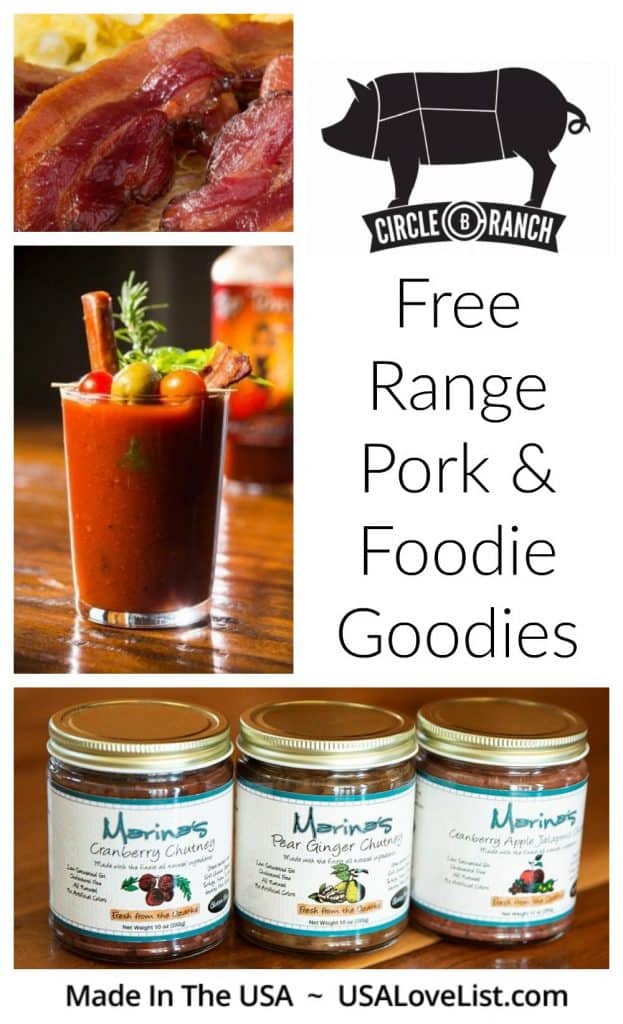 Circle B Ranch Free Range Pork and Foodie Goodies Get supplies for your next dinner party and gifts for the foodies on your list #usalovelisted #CircleBRanch #foodie #gifts #entertaining