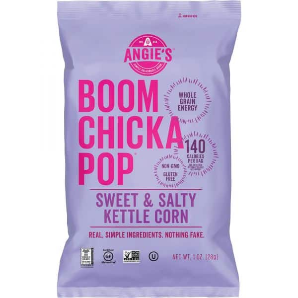 Angie's Boom Chickapop Sweet & Salty Kettle Corn Popcorn - Made in USA with non-GMO ingredients