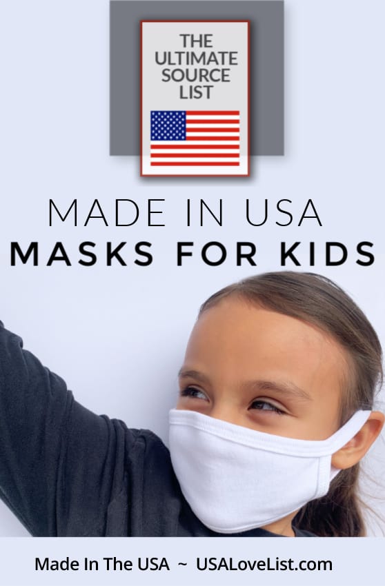 Made in USA Masks for Kids at USAlovelist.com