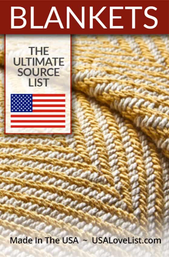 American made blankets via USA Love List