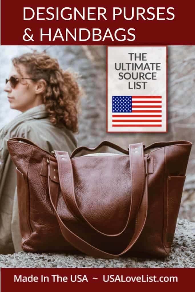 Designer Purses and Handbags made in USA via USALoveList.com#designerbags #luxury #purses #handbags #madeinUSA