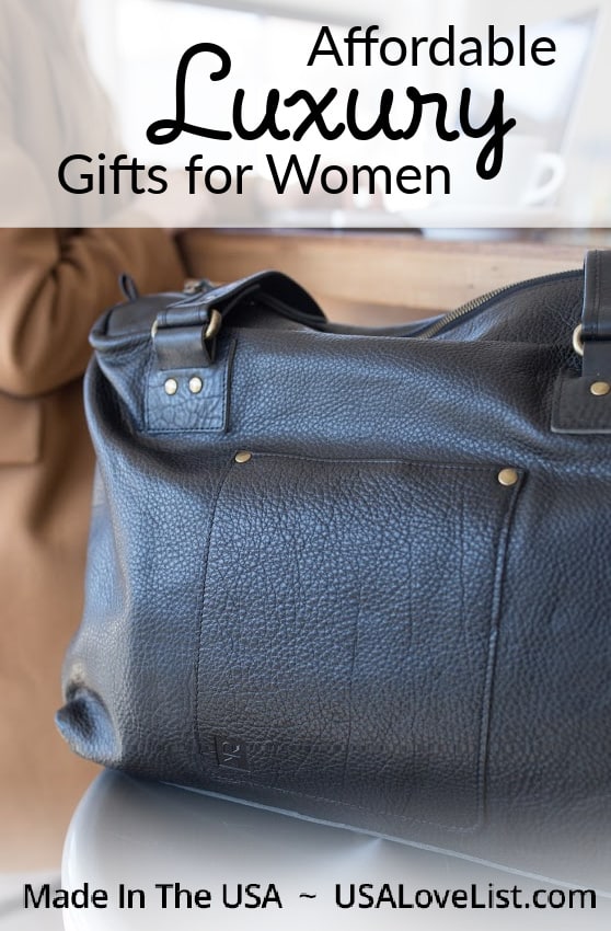 Affordable Luxury Gifts for Women, all made in the USA via USAlovelist.com