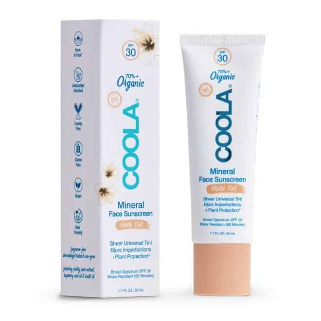 COOLA Organic Mineral Face Sunscreen - Vegan, Cruelty-Free, and Non-Toxic Beauty Products - Made in USA