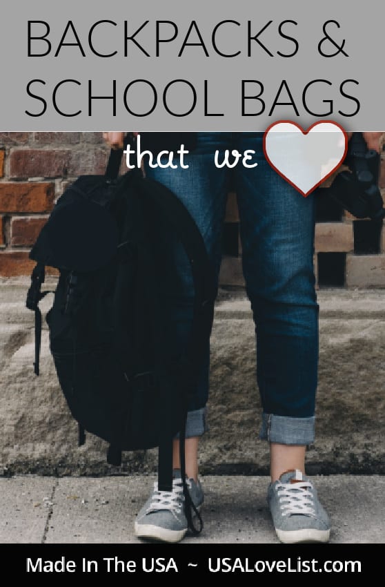 Made in USA backpacks and school bags via USALoveList.com #backtoschool #madeinUSA 