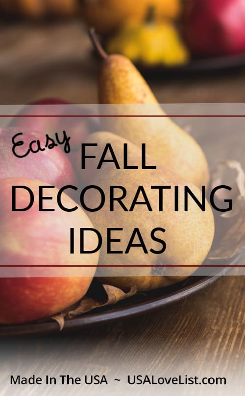 Easy fall decorating ideas featuring American made home accents #fall #usalovelisted