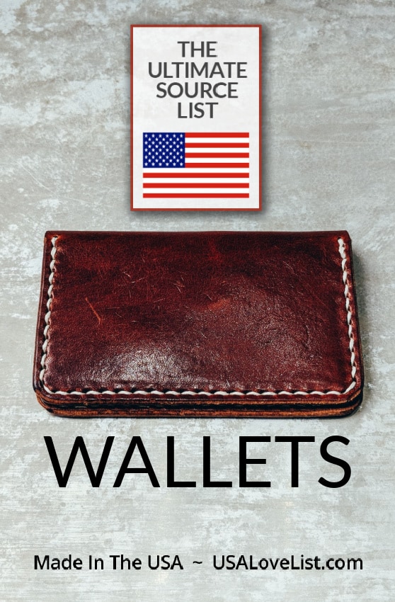 MADE IN USA WALLETS The source list for leather, minimalist, vegan, clutches and wallets of all types for men and women. #usalovelisted #madeinUSA #wallets