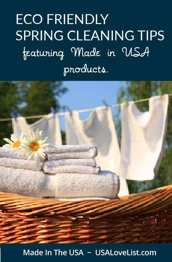 Eco friendly spring cleaning tips featuring made in USA products #cleaningtips #madeinUSA #cleanignproducts #ecofriendly