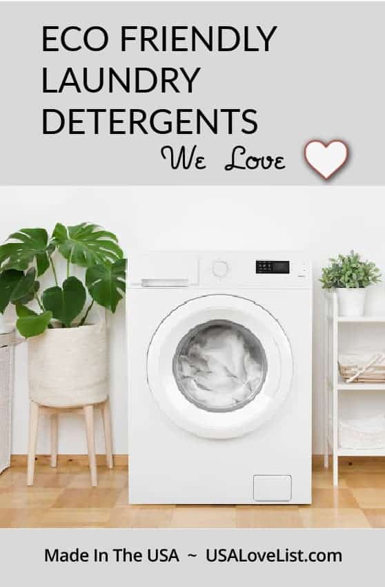 Eco friendly laundry detergents we love all made in the USA #laundry #eco #ecofriendly #green #usalovelisted #madeinUSA