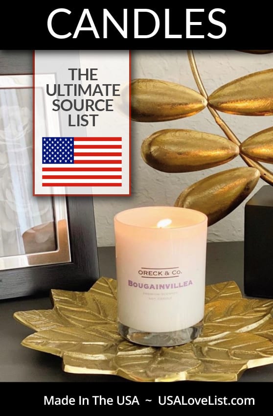 American Made Candles featuring David Oreck Candle Company via USA Love List #candles #madeinUSA #usalovelisted