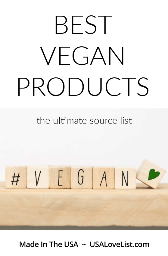 Best Vegan Products: The Ultimate Source List via USA Love List #vegan #veganlist