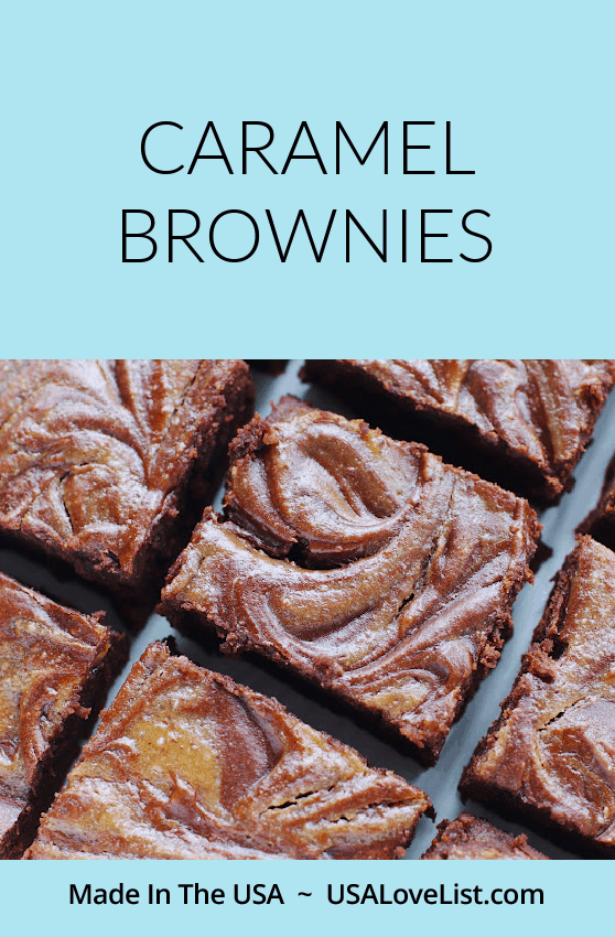 Caramel Brownies Recipe: KitchenAid baking via USALoveList.com