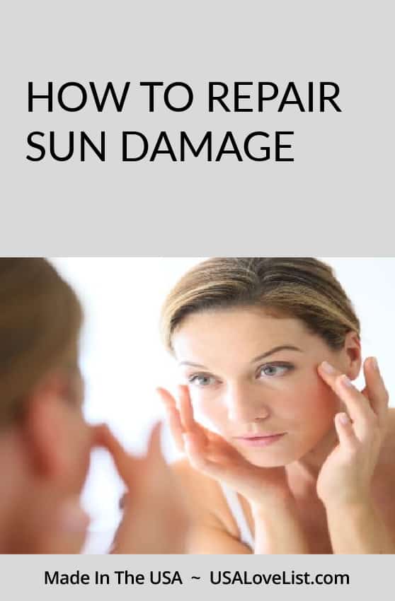 How to repair sun damage featuring American made products #usalovelisted #skincare #madeinUSA