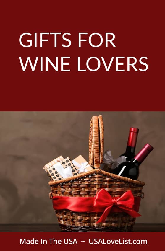 Gifts for Wine Lovers via USA Love List. #wine #gifts #AmericanMade