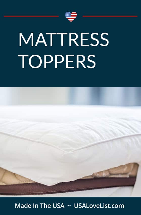Made in USA Mattress Toppers via USALoveList.com #mattress #Americanmade #bedding #USALoveListed