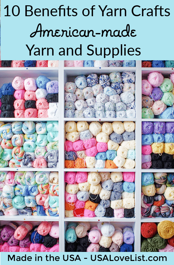 American made yarn and knitting supplies via USAlovelist.com. #knitting #knittingsupplies #crochet