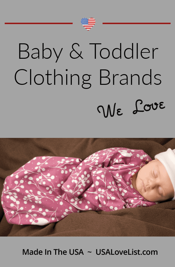 Made in USA baby clothing and toddler clothing via USA Love List featuring Two Crows For Joy organic baby clothing. #usalovelisted #babyclothing #babyclothes #toddlerclothes