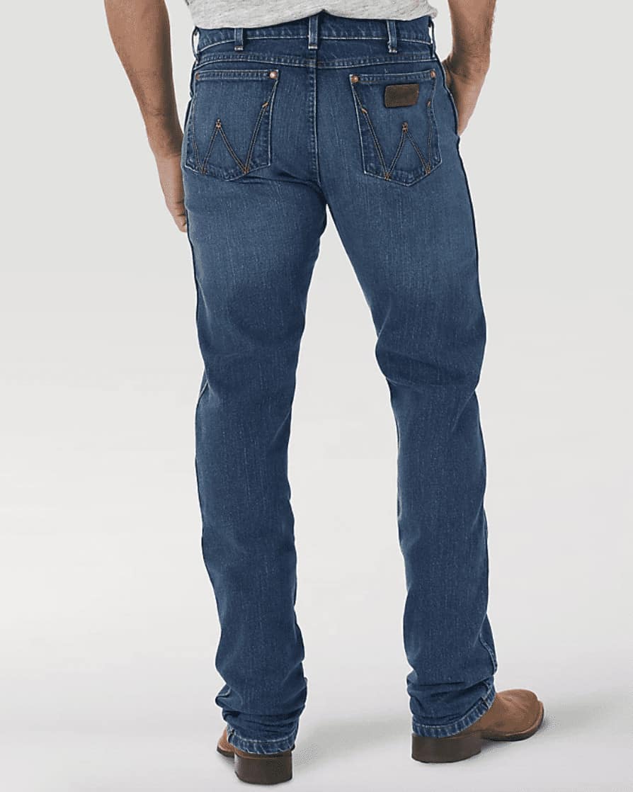 Wrangler Men's USA Made Slim Fit Straight Leg Jeans – Dark Wash Denim – All Sizes New With Tags