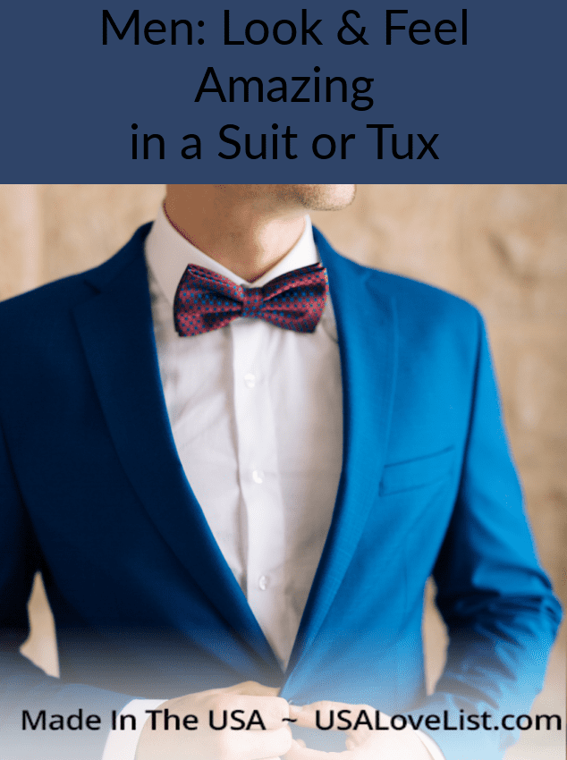 Made in USA suits and tuxedos for every style via USA Love List
#suits #tuxedos #wedding #prom 