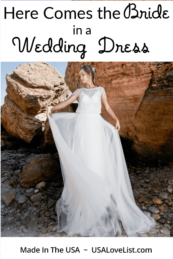 Look here for a list of American made wedding dresses! USALoveList.com