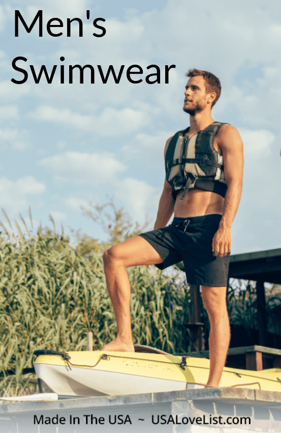 mens swimwear made in USA via USALovelist.com