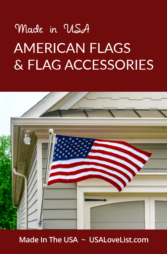 Made in USA flags and flag accessories via USA Love List 
#FlagDay #AmericanFlag #USAlovelisted