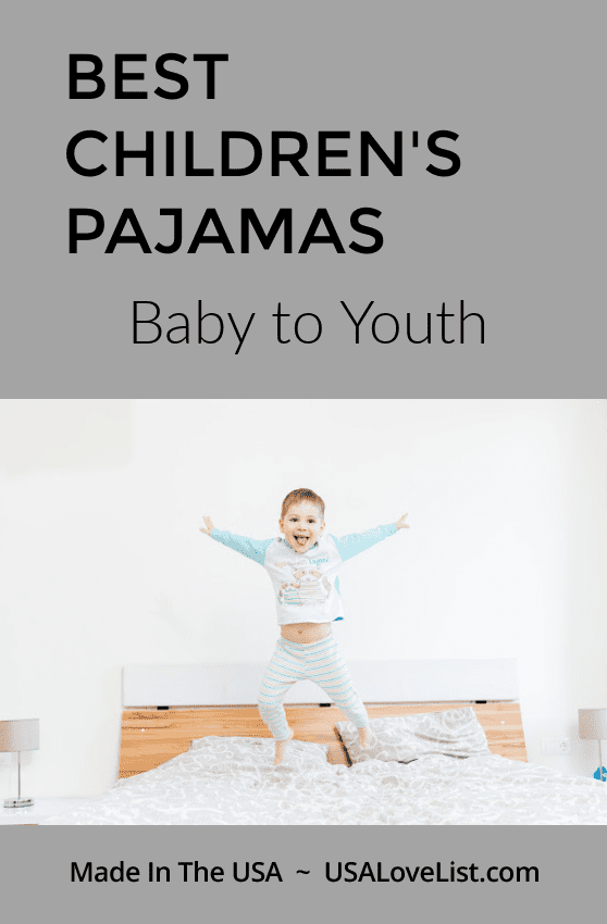 Best Children's Pajamas Made In USA featuring organic pajamas, footie pajamas, baby pajamas, youth pajamas and more #Pajamas #usalovelisted