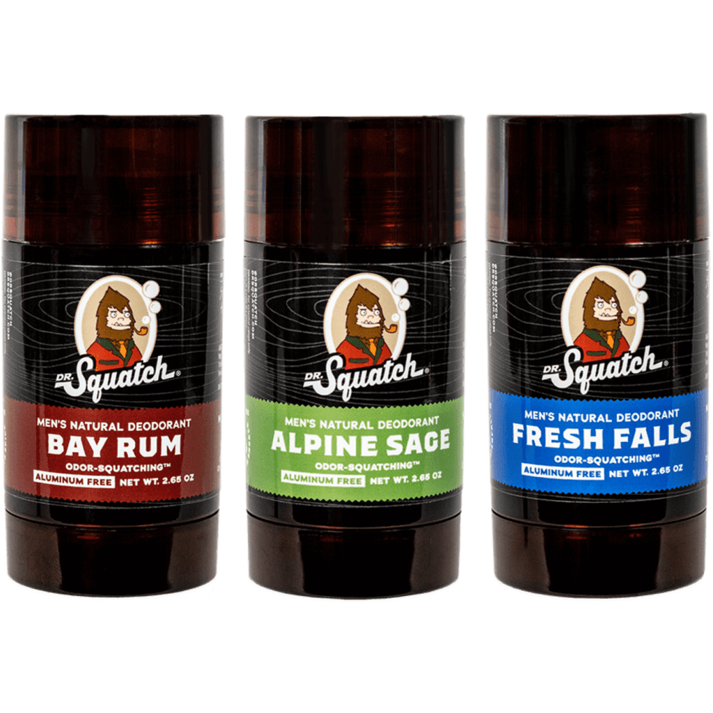 Dr. Squatch Natural Deodorant for Men 3 Pack Fresh Falls – Odor-Squatching  Men's Deodorant Aluminum Free (2.65 oz, 3 Pack)