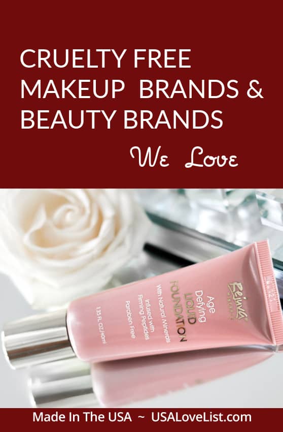 Cruelty Free Makeup Brands & Beauty Brands We Love via USALoveList.com #madeinUSA #crueltyfree #makeup #beauty 