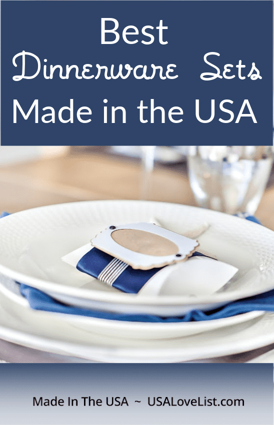 Made in USA Dinnerware Sets via USA Love List #dishes #dinnerware #AmericanMade #USALoveListed