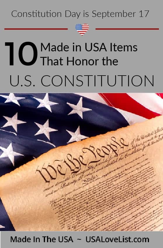 10 Made in USA Items That Honor the US Constitution