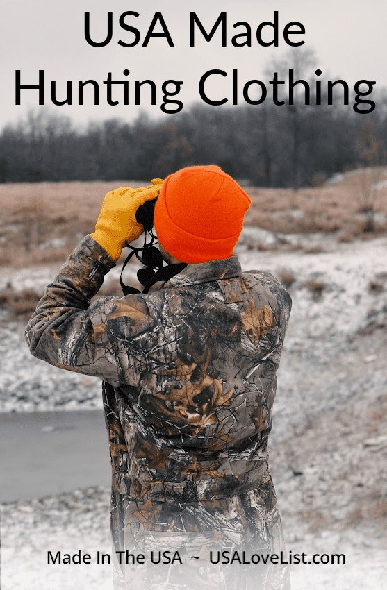 Made in USA Hunting Clothing via USALoveList.com #USALoveListed #AmericanMade #MadeinUSA