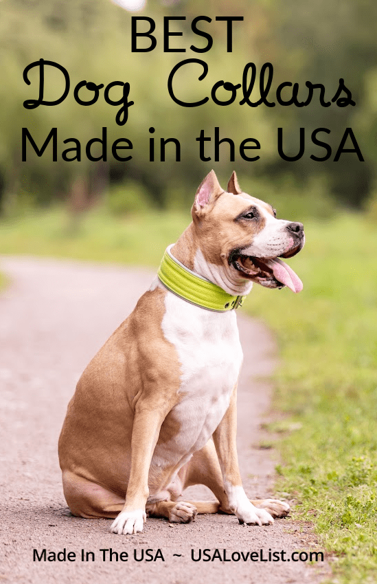 Best Dog Collars Made in USA via USA Love List #pets #dogproducts 