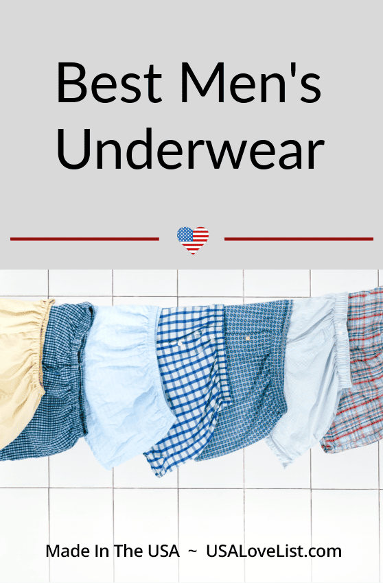 Best Men's Underwear: All American Made via USA Love List. 