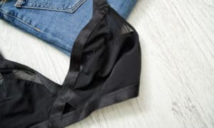 black sheer bra
